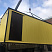 Дачный дом из блок-контейнера, желтый профлист
